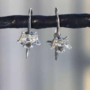 GOGO Rattlesnake Vertebra Earrings in Sterling Silver from Cumberland Island